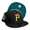 New Era Pittsburgh Pirates 59FIFTY Fitted Hat Cap Laurel Side Patch