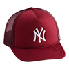 47 Brand New York Yankees Trucker Snapback Baseball Hat Cap Wine