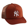 47 Brand New York Yankees Trucker Snapback Baseball Hat Cap Rust