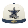 New Era Dallas Cowboys Sideline 59FIFTY Fitted Hat Cap Cream / Navy