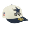 New Era Dallas Cowboys Sideline Low Profile 59FIFTY Fitted Hat Cream Navy