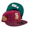 New Era Seattle Mariners Corduroy 59FIFTY Hat Cap 2001 All Star Game Patch