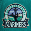 New Era Seattle Mariners 59FIFTY Fitted Hat Teal 30 Year Anniversary Patch