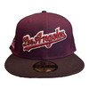 Los Angeles Dodgers 59FIFTY Hat Cap Off Maroon 60 Year Side Patch