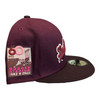 Los Angeles Dodgers 59FIFTY Hat Cap Off Maroon 60 Year Side Patch