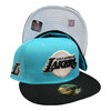 New Era Los Angeles Lakers 59FIFTY Fitted Hat Cap Aqua / Black