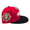New Era Cleveland Indians 2 Tone 59FIFTY Fitted Hat Red Chief Wahoo Pin