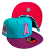 Anaheim Angels 59FIFTY Fitted Hat Teal / Purple 50 Side Year Patch