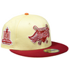 Anaheim Angels 59FIFTY Fitted Hat Pastel Yellow 50 Side Year Patch