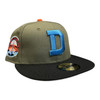 New Era Detroit Tigers 59FIFTY Fitted Hat Cap Olive Tiger Stadium Patch