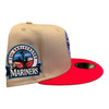 New Era Seattle Mariners 59FIFTY Fitted Hat Cap Tan 30th Year Side Patch