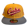 New Era Chicago Cubs 9FIFTY Snapback Hat Panama Tan Wrigley Field Side Patch