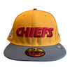 New Era Kansas City Chiefs 9FIFTY Snapback Hat Panama Tan 60th Year Side Patch