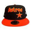 New Era Houston Astros 59FIFTY Fitted Hat Cap Black / Orange Rodeo Pack