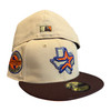 New Era Houston Astros 59FIFTY Fitted Hat Cap 45 Year Patch Khaki