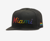 Miami Heat Miami Marlins Pride 9FIFTY Snapback Hat Cap LGBTQ Flag Black
