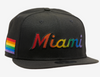 Miami Heat Miami Marlins Pride 9FIFTY Snapback Hat Cap LGBTQ Flag Black