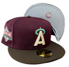 New Era Anaheim Angels Chocolate Merlot 59Fifty Fitted Hat Exclusive