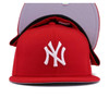 New Era New York Yankees 59FIFTY Fitted Hat Cap Red / Gray UV