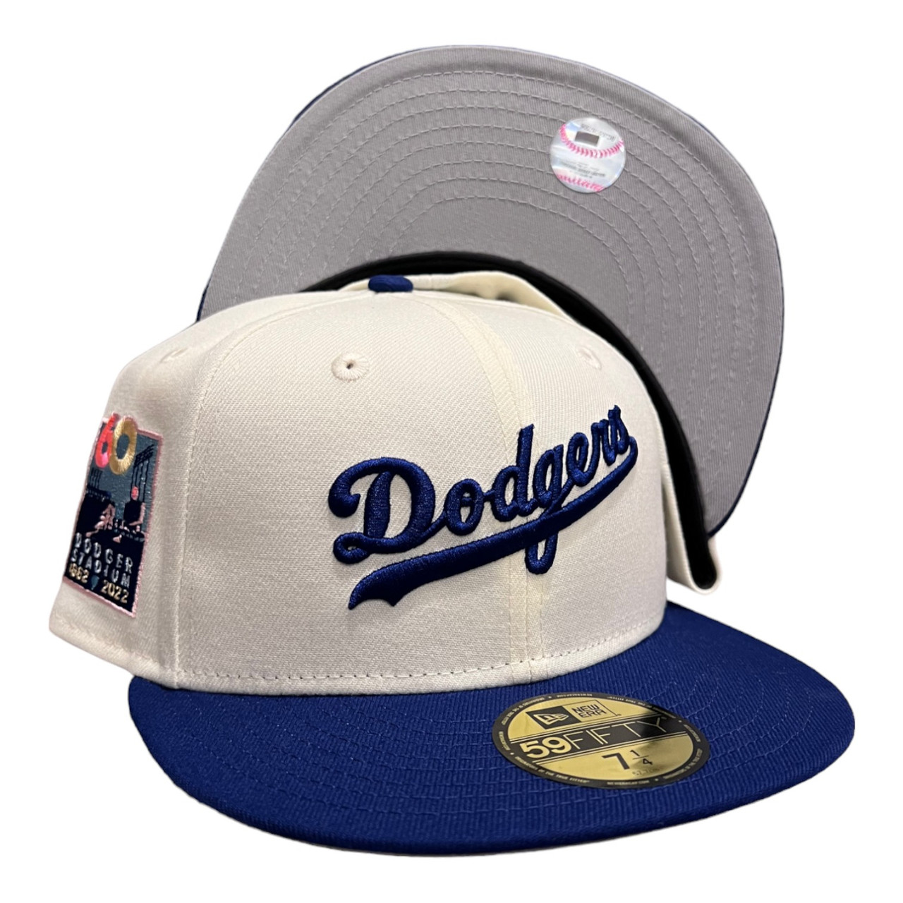 New Era Los Angeles Dodgers 59FIFTY Hat Cap Off White 60th Year