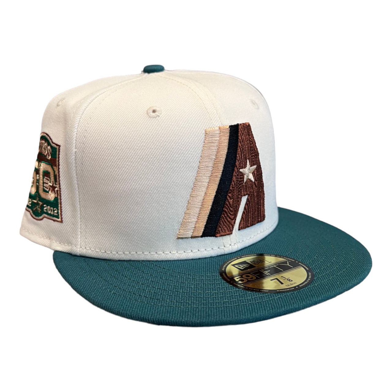 New Era Houston Astros Woodgrain Pack 59FIFTY Hat Cap 50th Year Side Patch