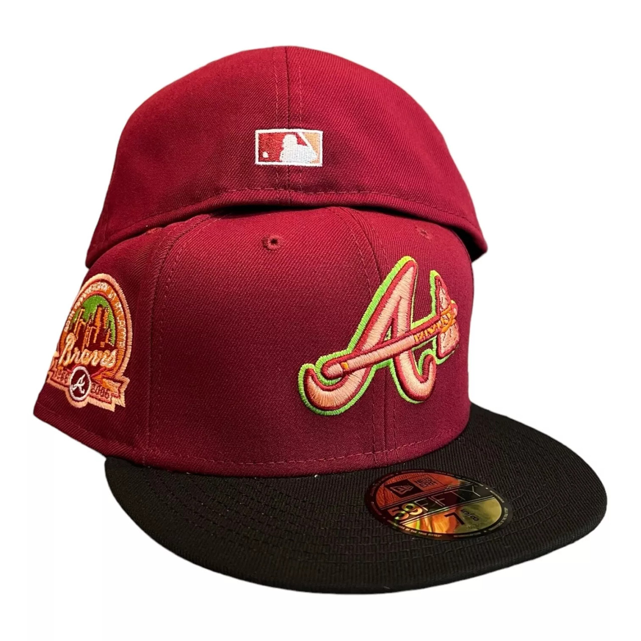 Casquette ajustée 59FIFTY noire Quilt New Era des Atlanta Braves pour hommes