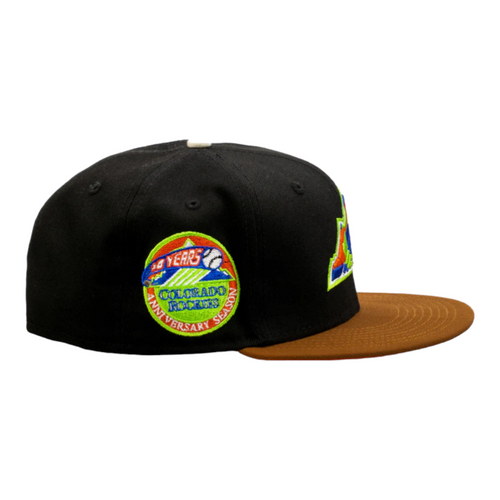 New Era Colorado Rockies Gingerbread 59FIFTY Fitted Hat 10th Year Patch