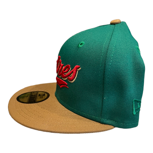 New Era San Diego Padres 59FIFTY Fitted Hat Cap Botanical Green / Wheat