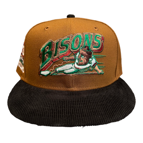 New Era Buffalo Bisons Sliding Buster 59FIFTY Hat Cap Corduroy Brim MiLB New Era Buffalo Bisons Sliding Buster 59FIFTY Hat Cap Corduroy Brim MiLB