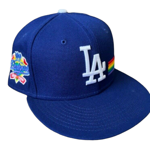 New Era Los Angeles Dodgers Pride Flag Patch 59FIFTY FITTED Hat LGBTQ