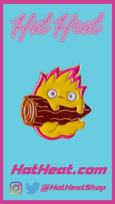 Fire Log Cartoon Comic Character Enamel Pins