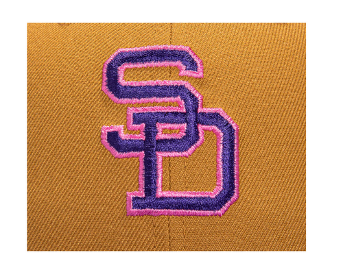 New Era San Diego Padres Hot Valley 59FIFTY Fitted Hat Tan / Pink UV