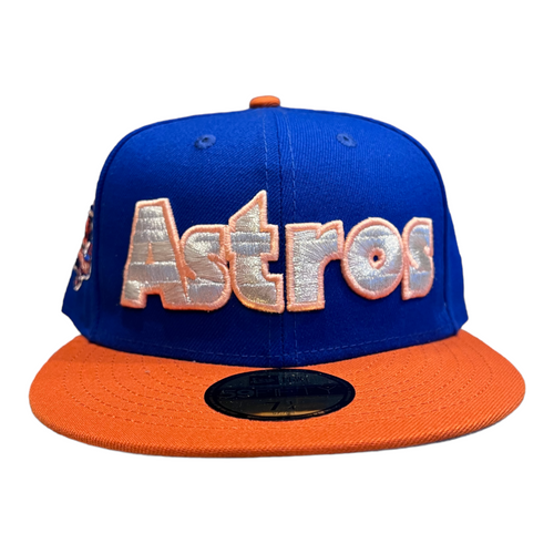 New Era Houston Astros Script 59FIFTY Fitted Hat Exclusive 45 Year Side Patch