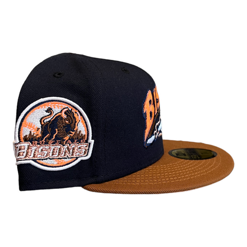 New Era Buffalo Bisons Sliding Buster 59FIFTY Fitted Hat Bisons Patch MiLB New Era Buffalo Bisons Sliding Buster 59FIFTY Fitted Hat Bisons Patch MiLB