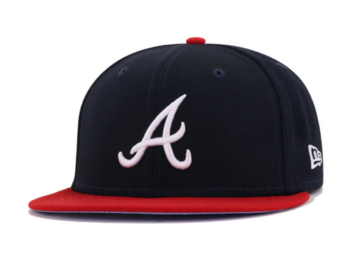 New Era Atlanta Braves Pop Sweat 59FIFTY Fitted Hat 1995 WS Side Patch