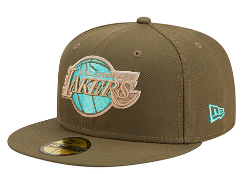 New Era Los Angeles Lakers Army 59FIFTY Fitted Hat New Era Los Angeles Lakers Army 59FIFTY Fitted Hat