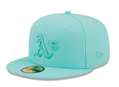 New Era Oakland Athletics A's Icon Color Pack 59FIFTY Fitted Hat Aqua
