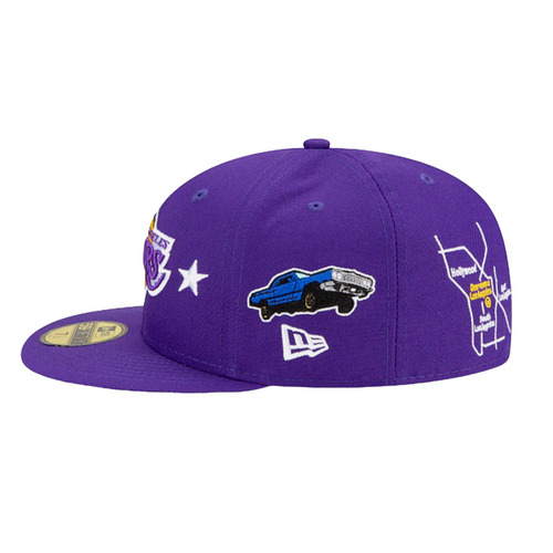 New Era Los Angeles Lakers City Transit Lowrider 59FIFTY Hat New Era Los Angeles Lakers City Transit Lowrider 59FIFTY Hat