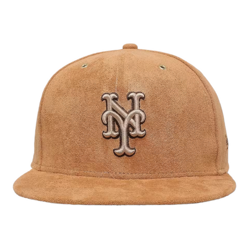 New Era New York Mets 59FIFTY Fitted Hat Cap Wheat Suede Pack New Era New York Mets 59FIFTY Fitted Hat Cap Wheat Suede Pack
