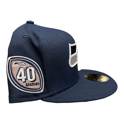 New Era Seattle Seahawks 59FIFTY Fitted Hat Cap 40th Season Side Patch New Era Seattle Seahawks 59FIFTY Fitted Hat Cap 40th Season Side Patch