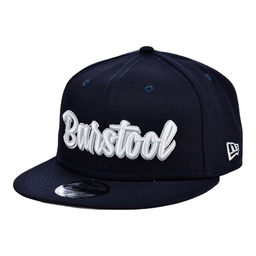 New Era Barstool Sports Script 9FIFTY Snapback Hat Cap Navy / Gray UV