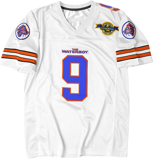 The Waterboy Bobby Boucher #9 Football Jersey Adam Sandler White