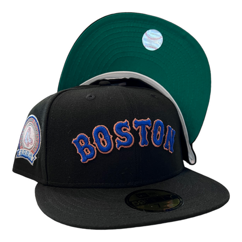 New Era Boston Red Sox Script 59FIFTY Fitted Hat Cap 04 World Series Patch