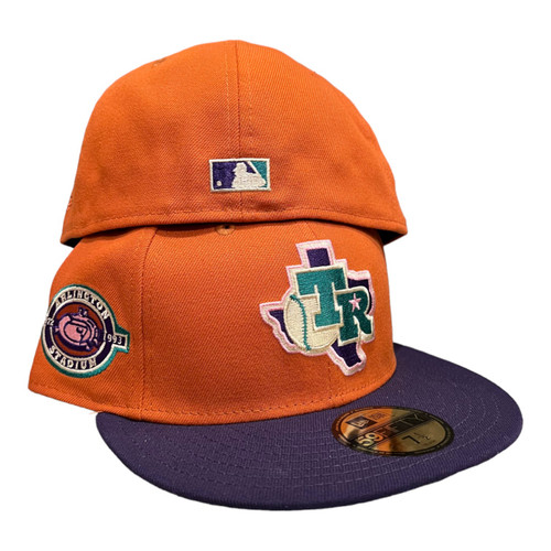 New Era Texas Rangers Cactus Fruit 59FIFTY Fitted Hat Arlington Side Patch