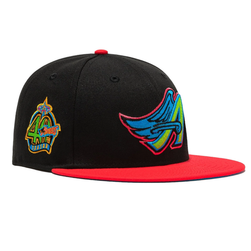 New Era Anaheim Angels 59FIFTY Fitted Hat Cap 40th Year Side Patch New Era Anaheim Angels 59FIFTY Fitted Hat Cap 40th Year Side Patch