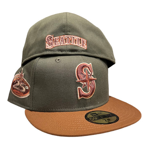 New Era Seattle Mariners 59FIFTY Fitted Hat Cap 25th Year Side Patch