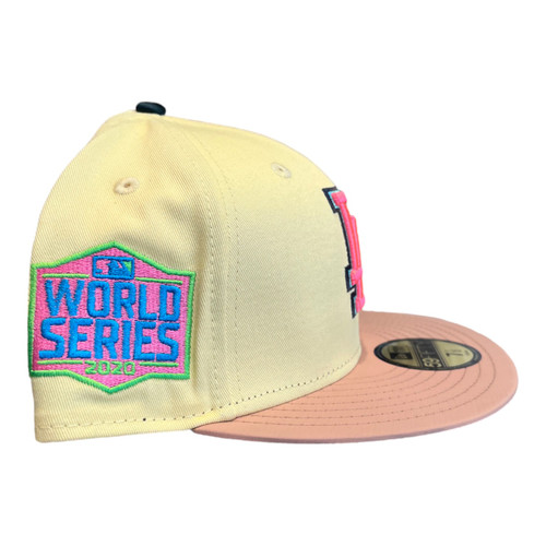 New Era Los Angeles Dodgers AWFUL Pack 59FIFTY Fitted Hat 2020 WS Patch