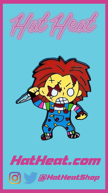 Chucky Cartoon Comic Character Enamel Pins