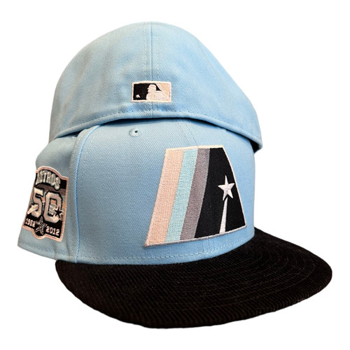 New Era Houston Astros 59FIFTY Fitted Hat 50 Year Patch Corduroy Visor