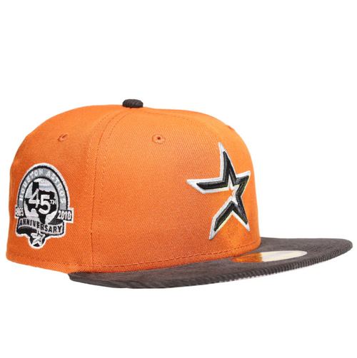 New Era Houston Astros 59FIFTY Fitted Hat 45 Year Patch Corduroy UV